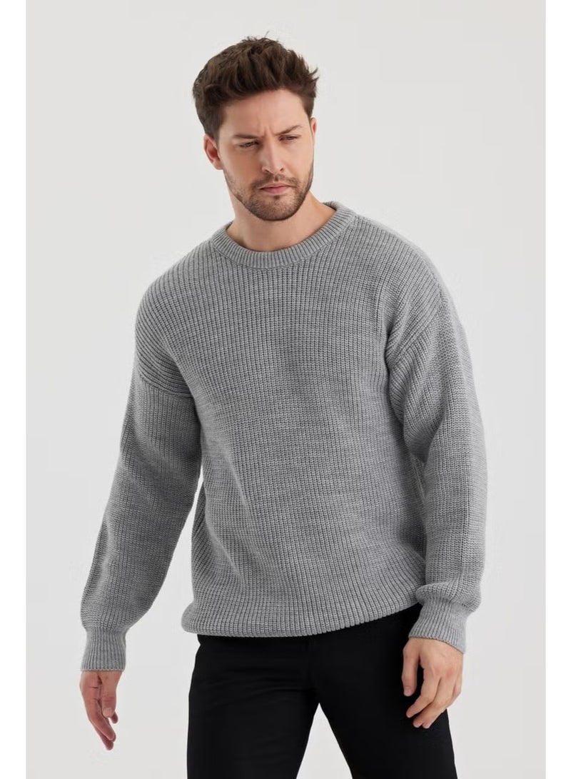 Cool Tarz Cool Style Men's Regular Fit Crew Neck Knitted Sweater - Image 1